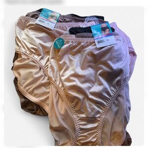 2 packs of Vanity Fair Shimmering Satin Briefs High Cut